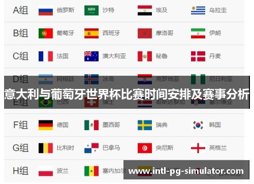 意大利与葡萄牙世界杯比赛时间安排及赛事分析 意大利与葡萄牙世界杯比赛时间安排及赛事分析